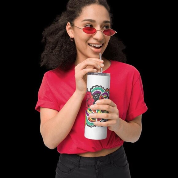 Western Bloom Tumbler by Momma Balisti - 20oz Stainless Steel Tumbler - Picture 3 of 4